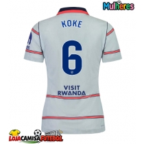 Camisa de Futebol Atletico Madrid Koke #6 Equipamento Alternativo Mulheres 2026-27 Manga Curta